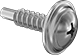 #8 X 3/4 PHILLIPS ROUND HEAD WTIH WASHER TEK SCREW STEEL BLACK ZINC