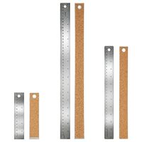 3 PIECE METAL CORK SS RULER - 6&quot;-12&quot;-16&quot;