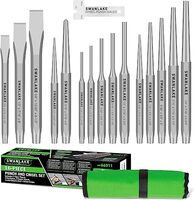 PUNCH AND CHISEL SET, INCLUDING TAPER PUNCH, COLD CHISELS, PIN PUNCH, CENTER PUNCH (16PCS)