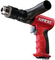 AIRCAT 4450: 1/2-INCH REVERSIBLE COMPOSITE DRILL AIR TOOL, SIDE HANDLE, 400 RPM.60 HP MOTOR