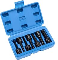 7-PIECE 3/8 INCH DRIVE T20-T60 TORX STAR DRIVER BIT SOCKET SET ONE-PIECE AIR IMPACT SOCKET