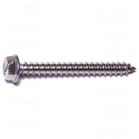10-12 X 1-1/4&quot; HEX WASHER HEAD SLOTTED TAPPING SCREW 18-8SS