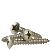 #10-12 X 5/8&quot;, (FT) SELF-TAPPING SCREWS PHILIPS OVAL HEAD TYPE A STAIN A2 (18-8) (BULK QTY: 3000PCS