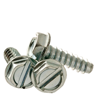 #6-20 X 3/8&quot;, (FT) INDENT HWH SLOT TAPPING SCREWS TYPE B ZINC CR+3 (BULK QTY: 15000PCS)