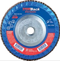 4-1/2&quot; X 5/8&quot;-11 TRIMBACK CERAMIC FLAP DISCS WITH WITH SUPER-LOCK™ HUB, 60 GRIT, TYPE 29