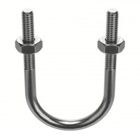 304 STAINLESS STEEL U-BOLT, 1/4&quot;-20 THREAD SIZE, 1-1/4&quot; ID