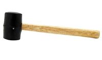 PERFORMANCE TOOL 1129 WOOD HANDLE RUBBER MALLET, 8 OZ