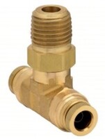 1/2&quot; T X 3/8&quot; MNPT SWIVEL MALE BRANCH TEE BRASS