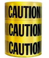 3&quot; X 1000FT BRIGHT YELLOW W/BLACK TEXT CAUTION TAPE ENGLISH/SPANISH