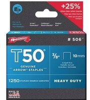 ARROW FASTENER 506 GENUINE T50 3/8-INCH STAPLES