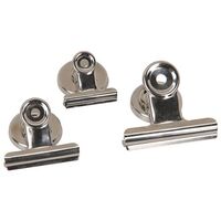 MAGNETIC BULLDOG CLIP SET, 3 PIECE